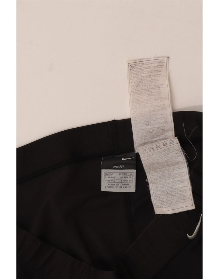 NIKE Dame Dri Fit Capri træningsdragt Bukser UK 10/12 Medium Sort