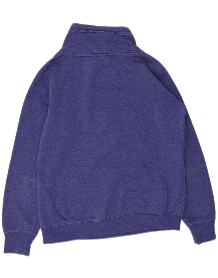 Champion Dame Grafisk Sweatshirt Jumper UK 14 Medium Blue Bomuld