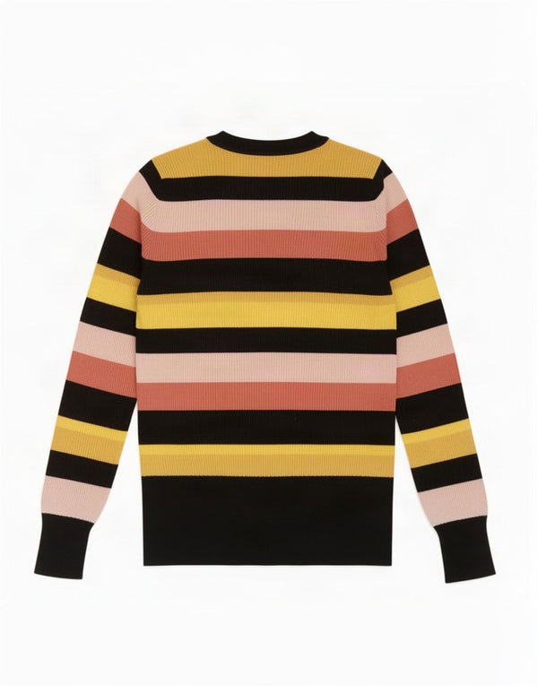 Marks & Spencer Damebluse Top UK 12 Medium Flerfarvet Stribet