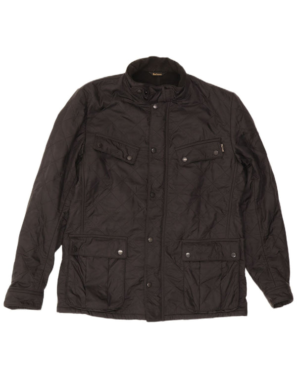 Barbour Herre Quiltet Jakke UK 42 XL Sort Polyamid