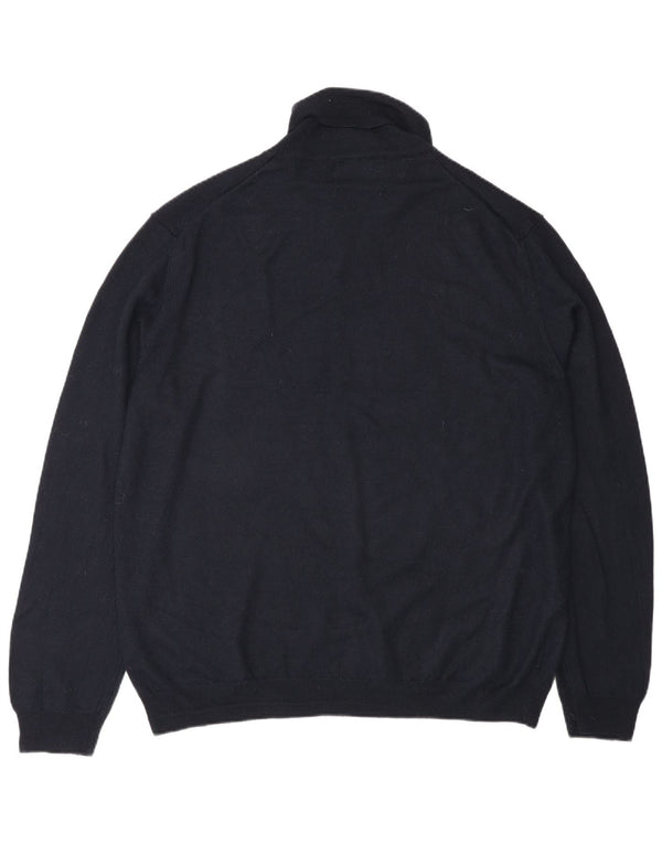 Marks & Spencer Herre rullehals sweater 2XL marineblå akryl