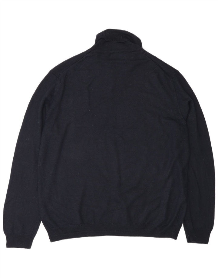 Marks & Spencer Herre rullehals sweater 2XL marineblå akryl