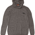 SUPERDRY Hættetrøje til mænd mellemgrå bomuld