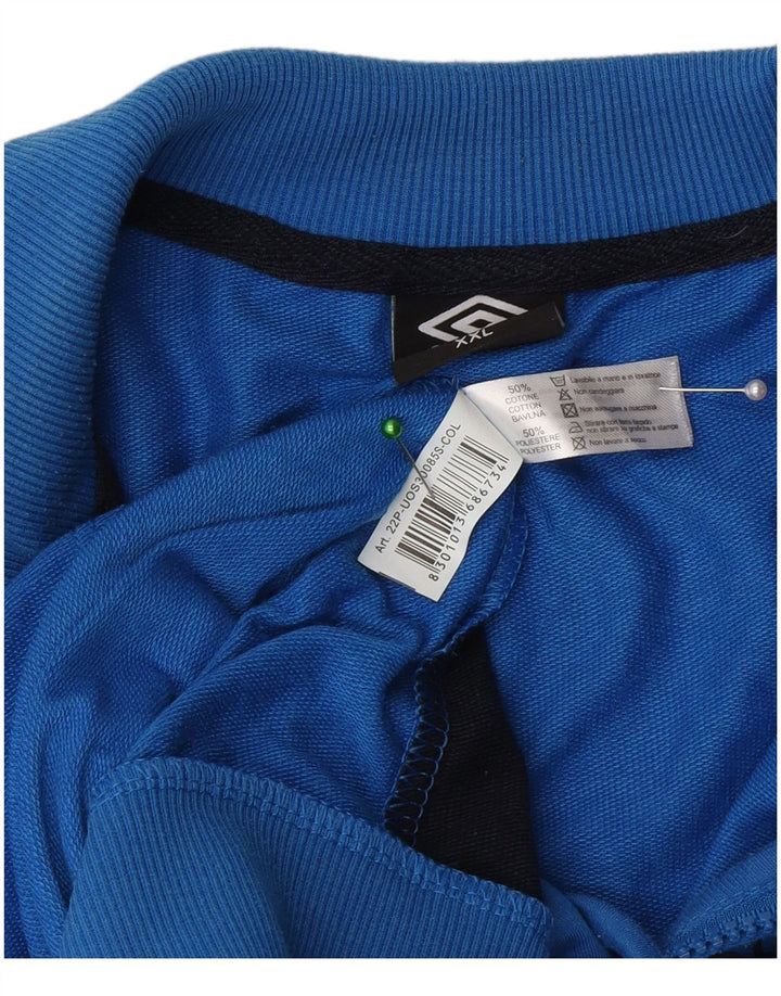Umbro Herre grafisk træningsdragt Topjakke 2XL Blå Colourblock Bomuld