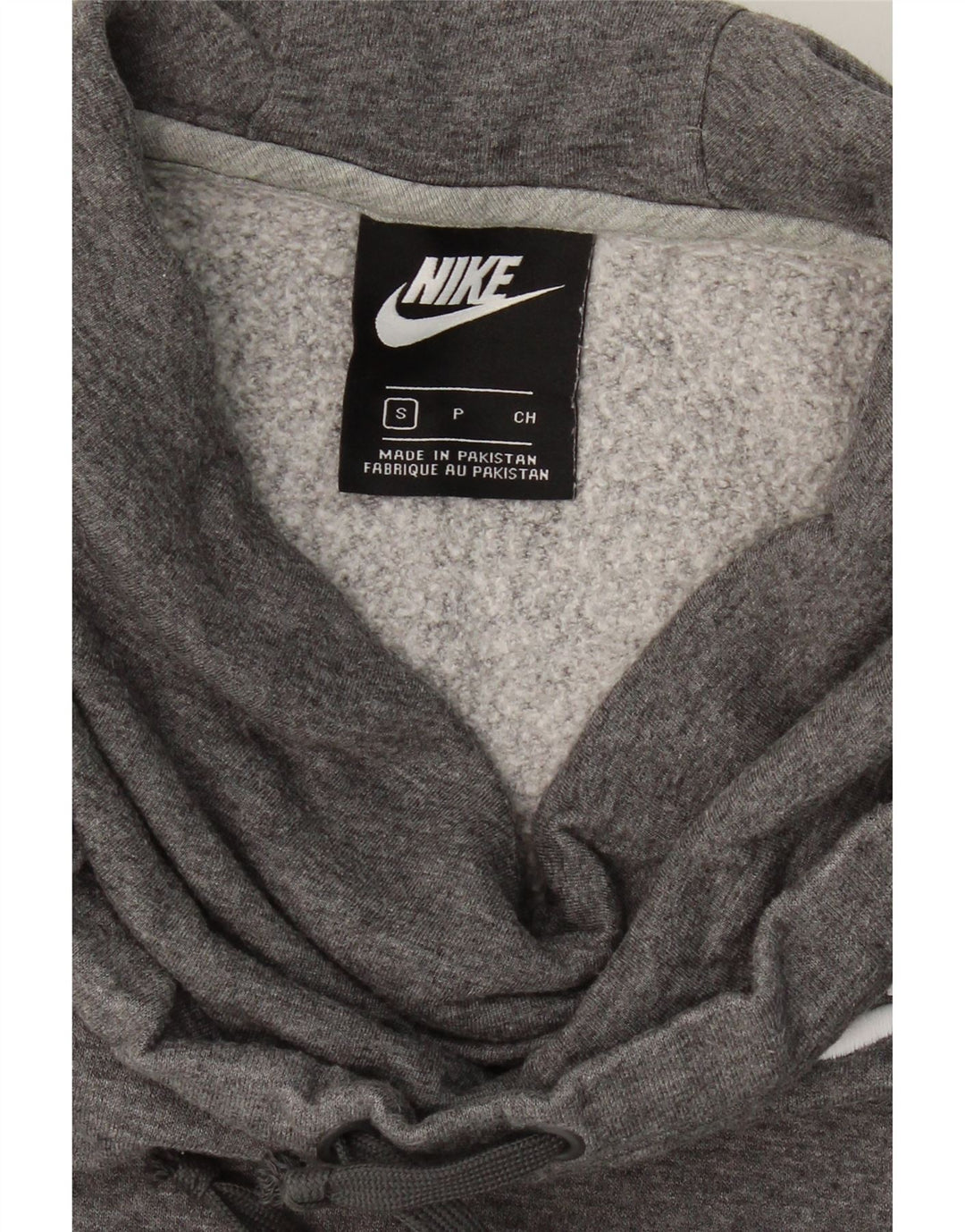 NIKE Womens Oversized Hoodie Jumper UK 10 Small Grey Cotton Vintage Nike and Second-Hand Nike from Messina Hembry 
