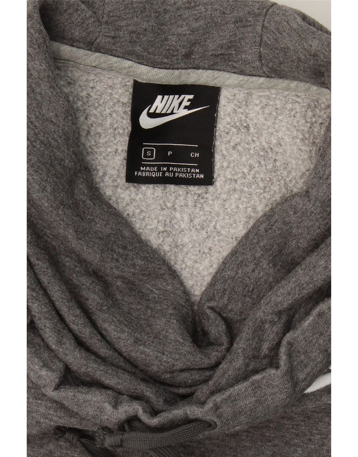NIKE Womens Oversized Hoodie Jumper UK 10 Small Grey Cotton Vintage Nike and Second-Hand Nike from Messina Hembry 
