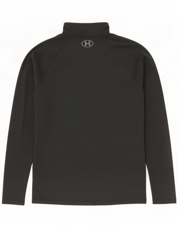Under Armour Pullover med lynlås til mænd, træningsdragt Top Medium Sort Polyester