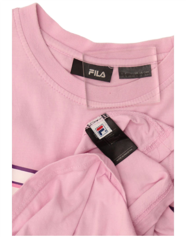 Fila Herre Grafisk T-Shirt Top Lille Pink
