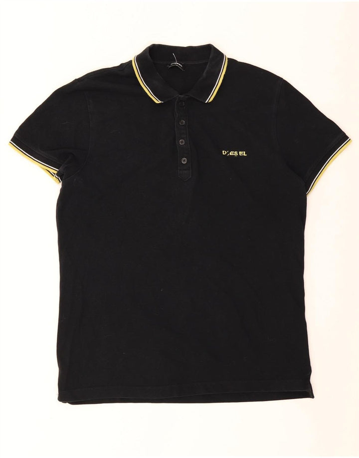 DIESEL Herre poloshirt XL Sort bomuld