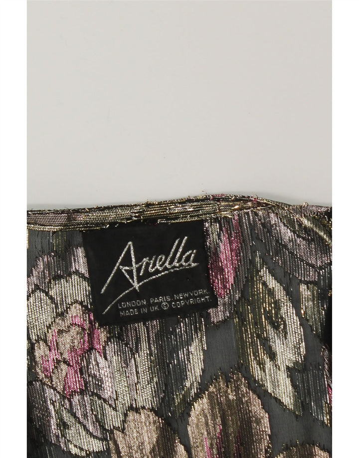 ARELLA Womens Crop Cardigan Top UK 16 Large Multicolored Floral