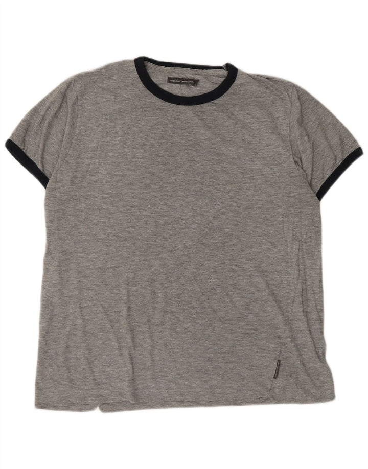 French Connection Herre T-Shirt Top XL Grå Bomuld