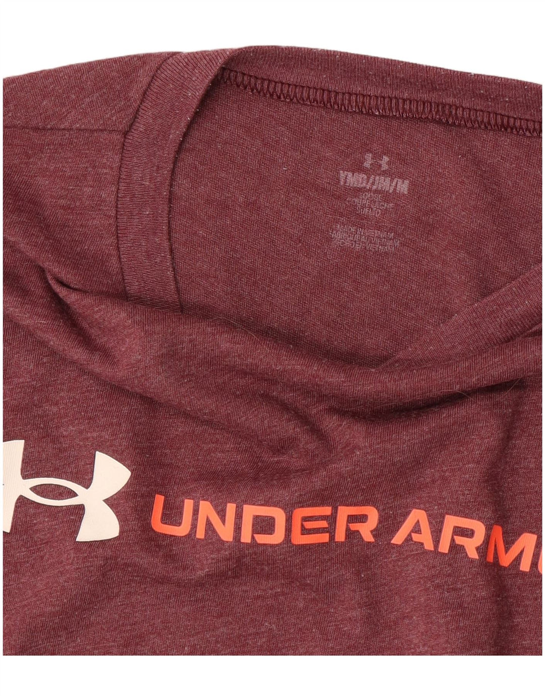 UNDER ARMOUR Drenge Grafisk T-Shirt Top 9-10 år Medium Burgundy