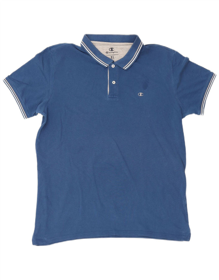 Champion Herre Polo Shirt XL Blå