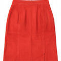 EMME Womens Suede Skirt W24 XS  Red Leather