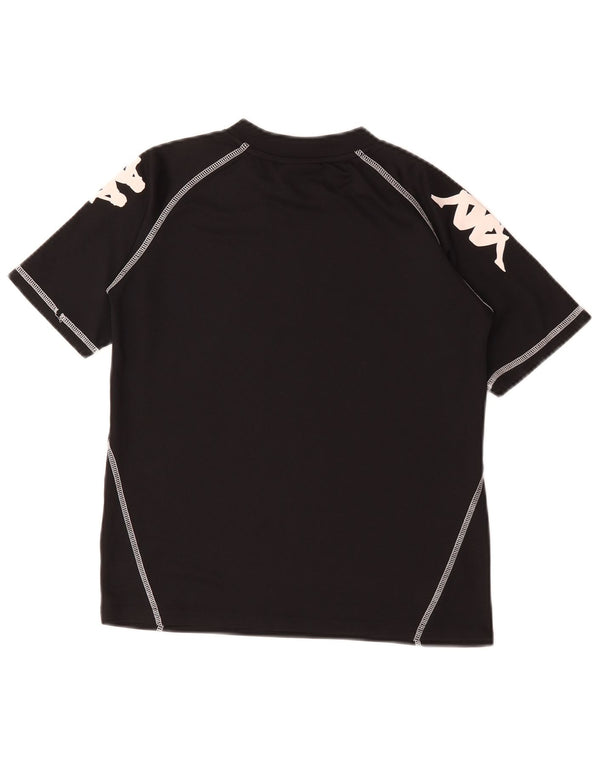 Kappa Boys Grafisk T-Shirt Top 11-12 År Sort Polyester
