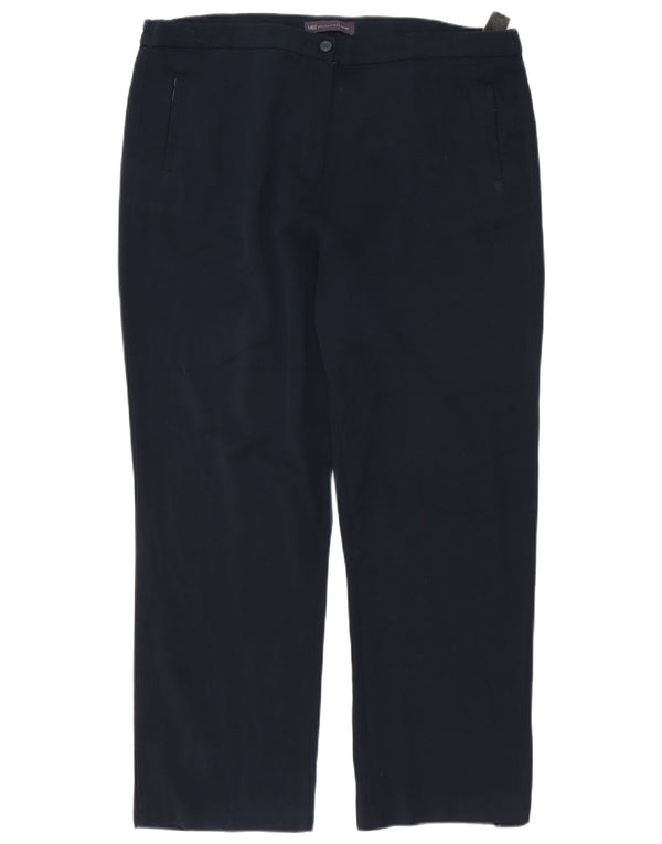 Marks & Spencer Dame Slim Fit Casual Bukser W38 L27 Marineblå Viscose