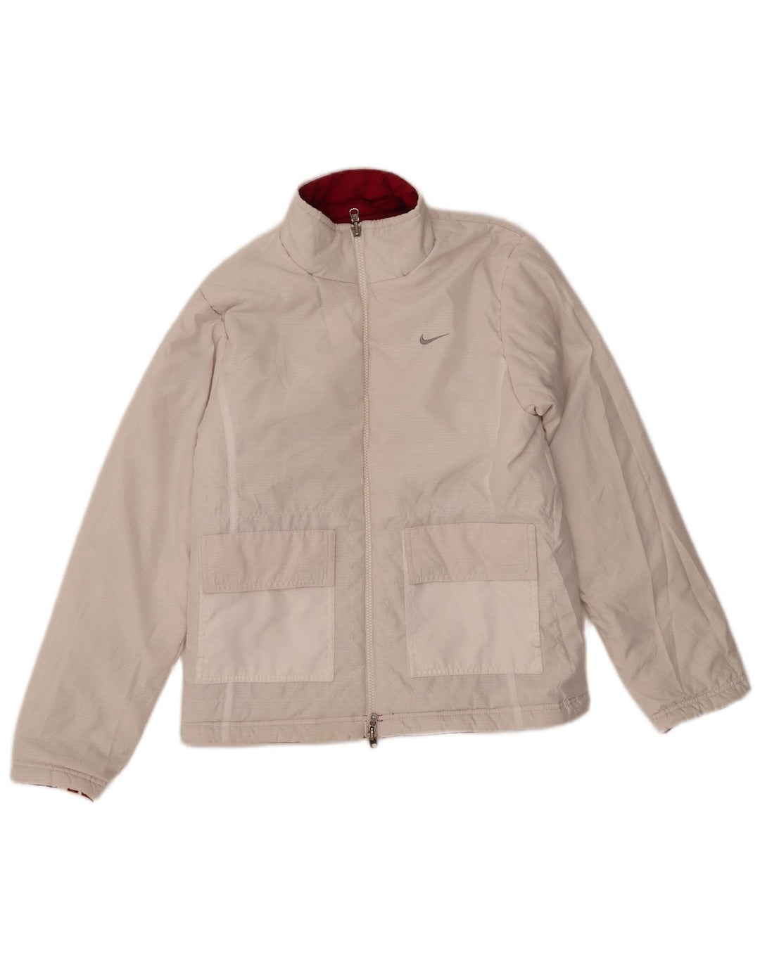 Nike Vendbar Damejakke UK 8/10 Lille Rød Polyester