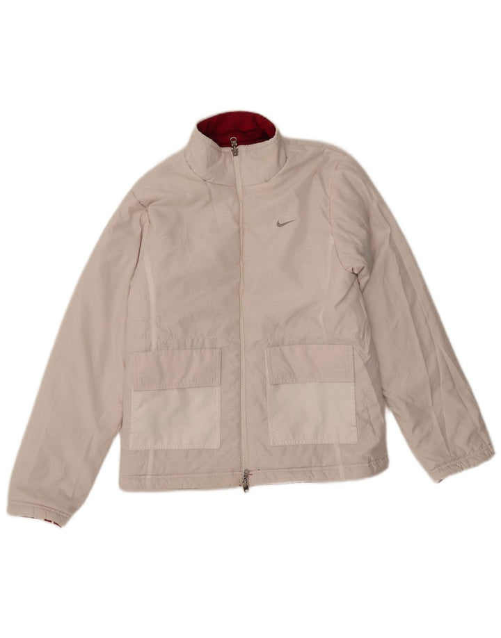 Nike Vendbar Damejakke UK 8/10 Lille Rød Polyester