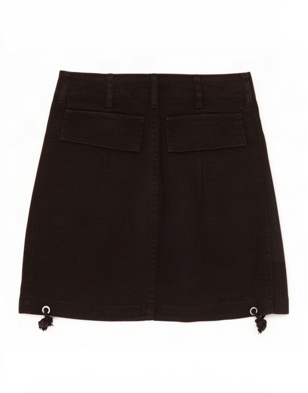 Zara Womens Denim Cargo Skirt XS W24 Black