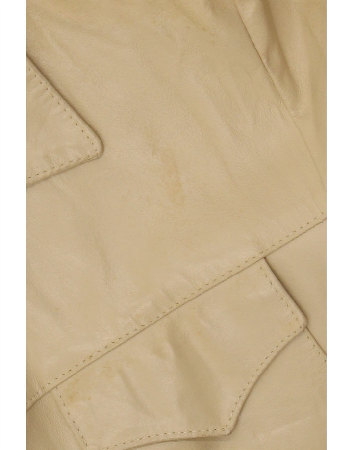 Bayside Herre Læderjakke UK 40 Stor Beige Læder