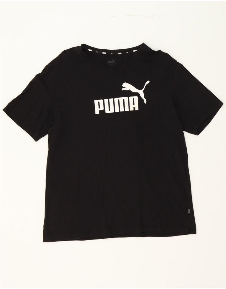 PUMA Womens Graphic T-Shirt Top UK 14 Medium  Black Vintage Puma and Second-Hand Puma from Messina Hembry 