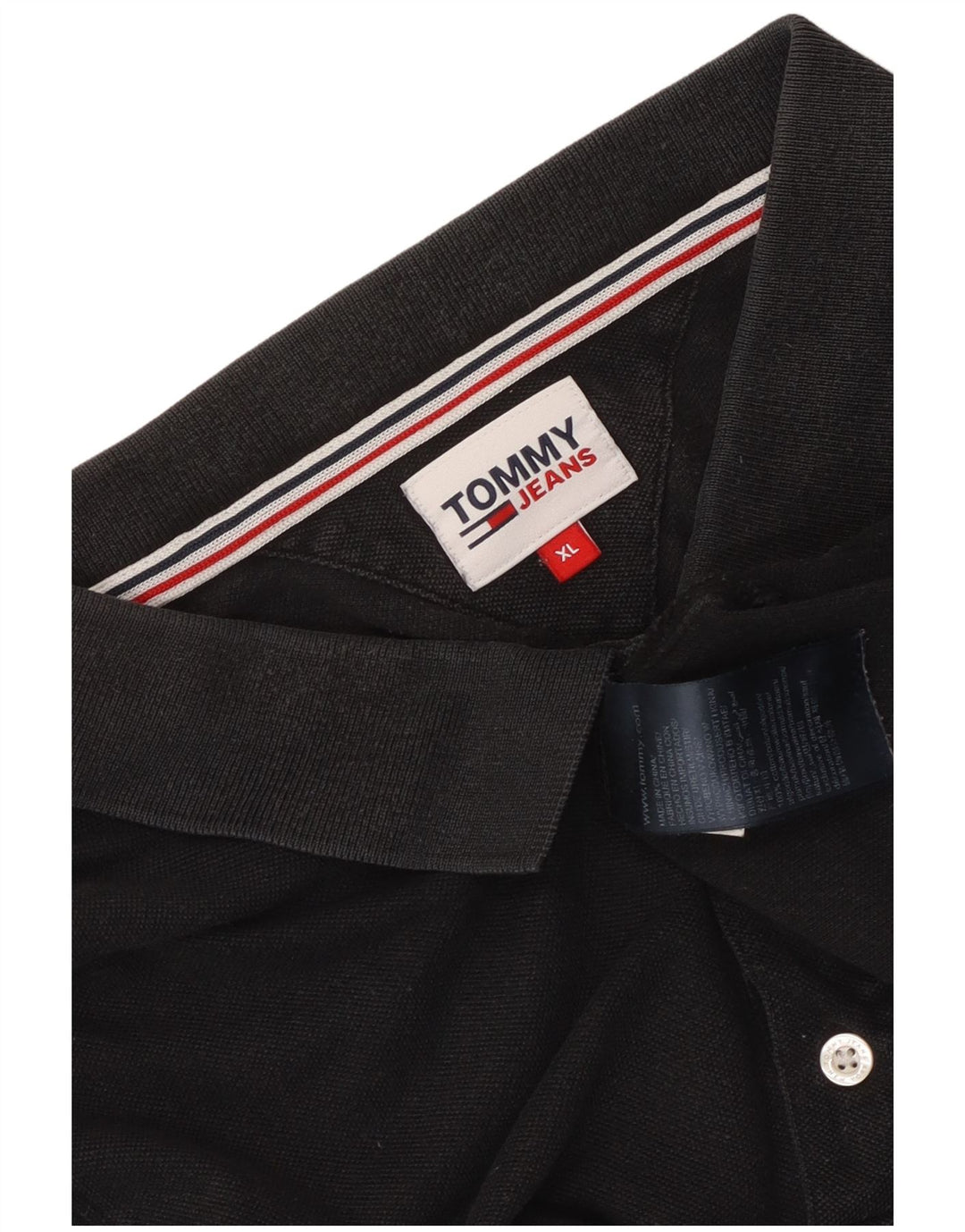 Tommy Hilfiger Herre Polo Shirt XL Sort Bomuld