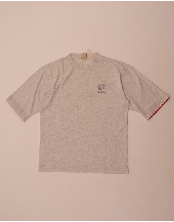 Lotto Herre grafisk T-shirt Top Medium Grå Flecked