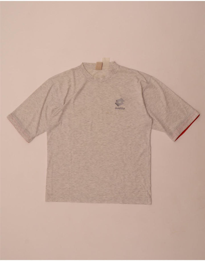 Lotto Herre grafisk T-shirt Top Medium Grå Flecked
