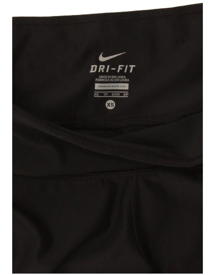 Nike Dame Dri Fit Leggings UK 6 XS Sort