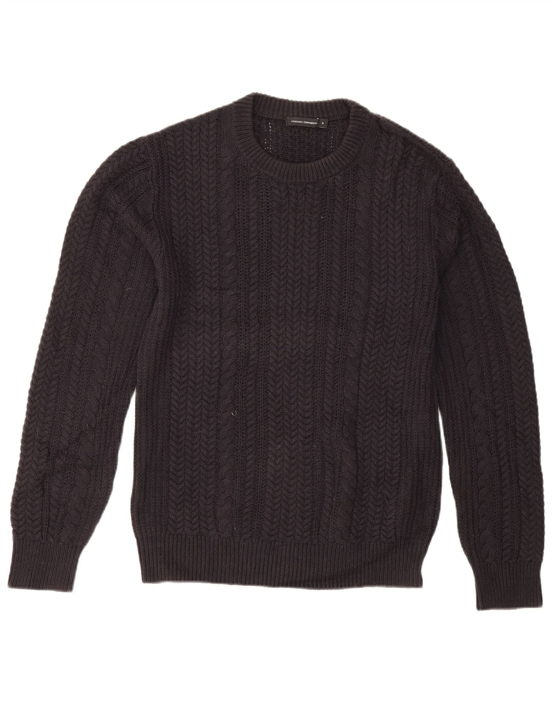Fransk forbindelse til mænd med rund hals sweater lille marineblå bomuld