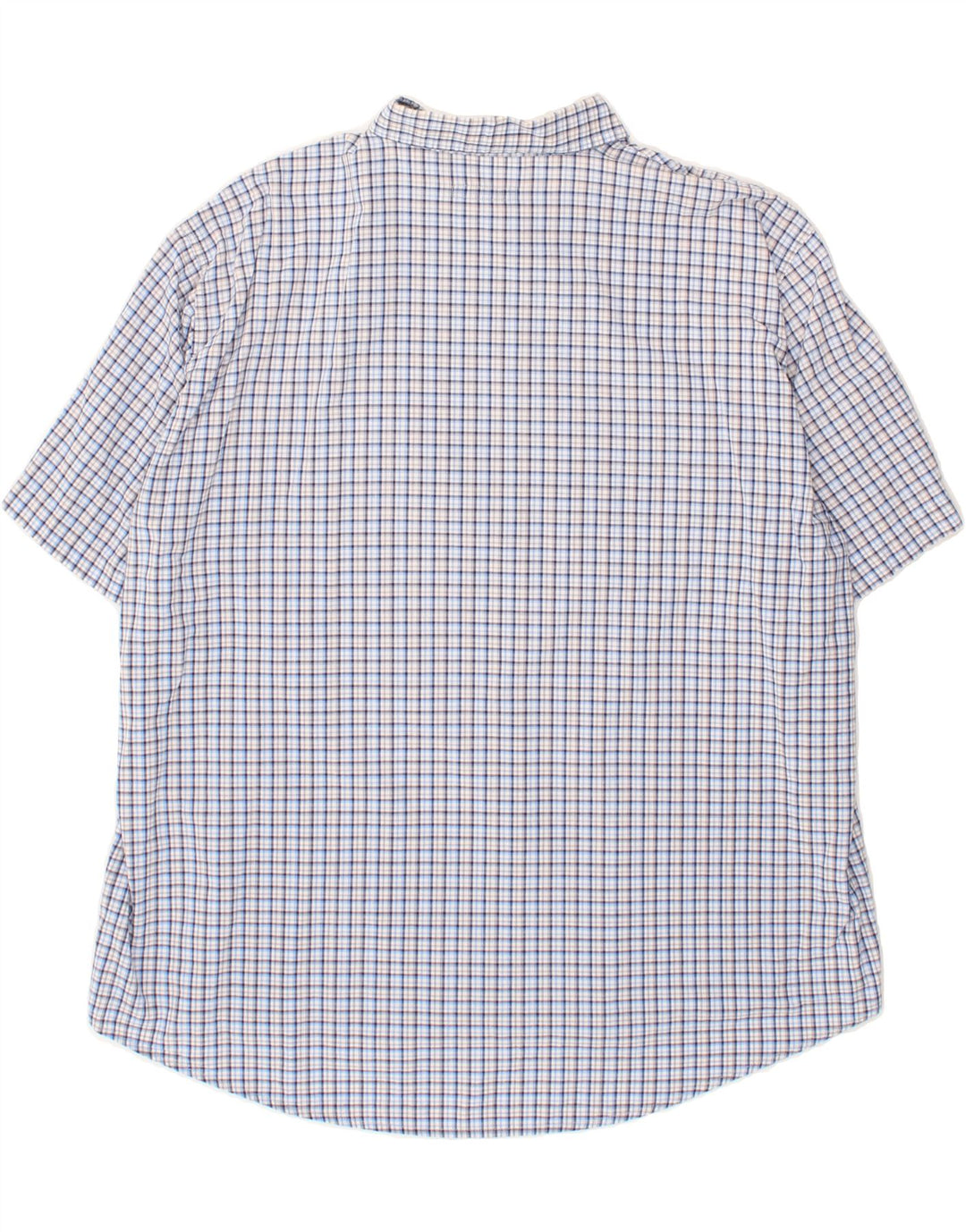 SEA BARRIER Mens Short Sleeve Shirt 2XL Blue Check Cotton Vintage Sea Barrier and Second-Hand Sea Barrier from Messina Hembry 