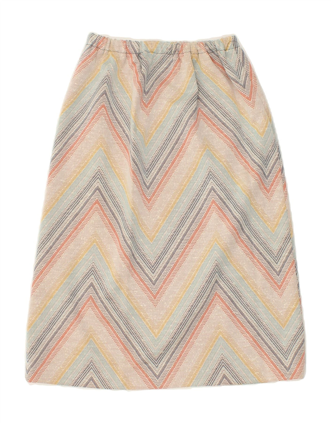 VINTAGE Womens Midi Skirt W26 Small  Multicoloured Chevron Vintage Vintage and Second-Hand Vintage from Messina Hembry 