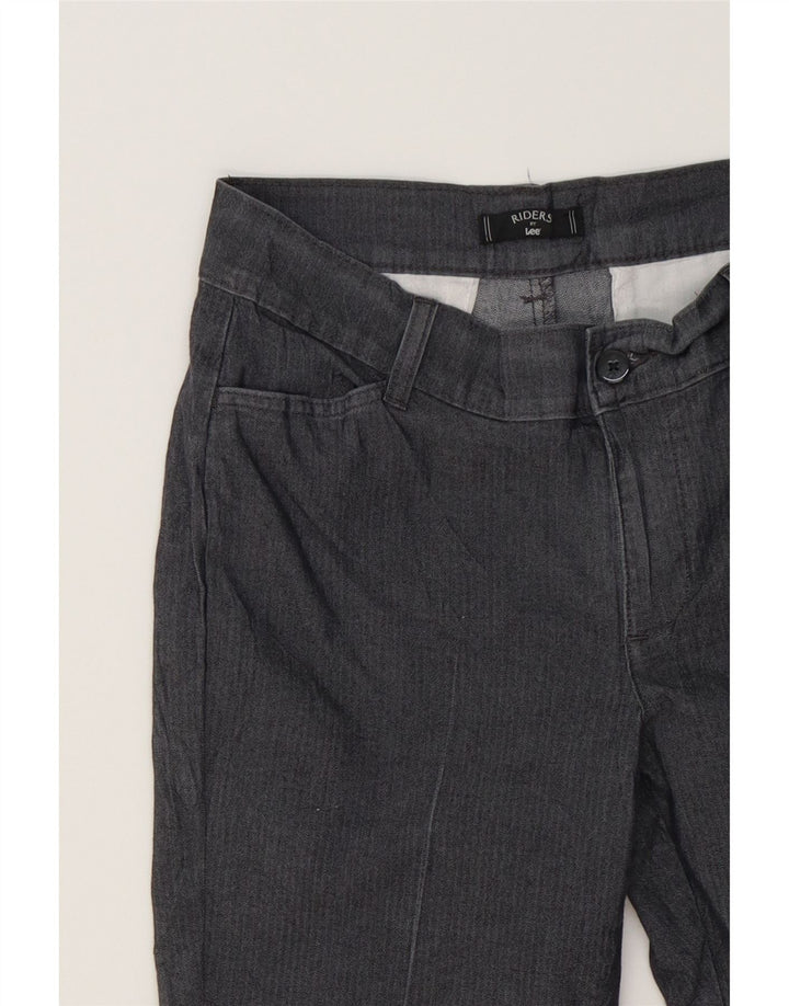 LEE Womens Riders Casual Trousers US 10 Large W34 L32 Grey Herringbone Vintage Lee and Second-Hand Lee from Messina Hembry 
