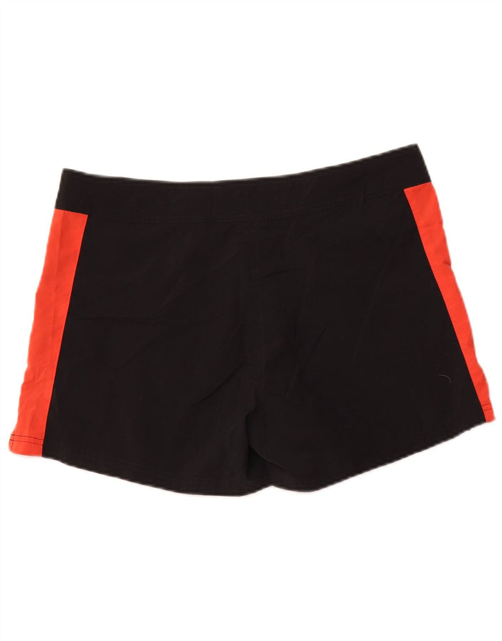 NIKE Casual Shorts til kvinder US 12/14 Large W34 Black Colourblock Polyester