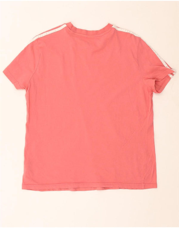 ADIDAS T-shirt top til kvinder UK 20/22 XL Pink Bomuld