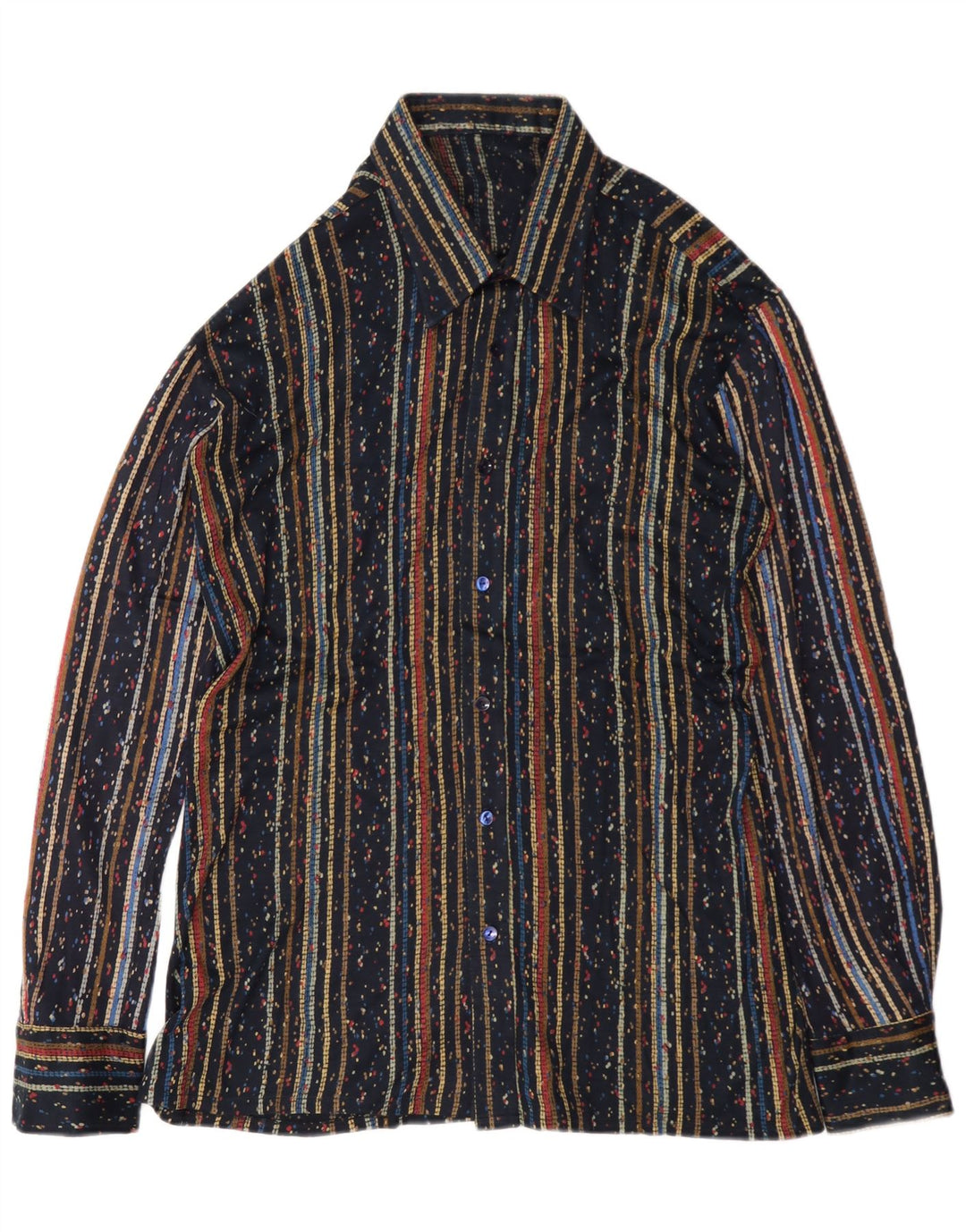 Vintage herreskjorte medium marineblå stribet