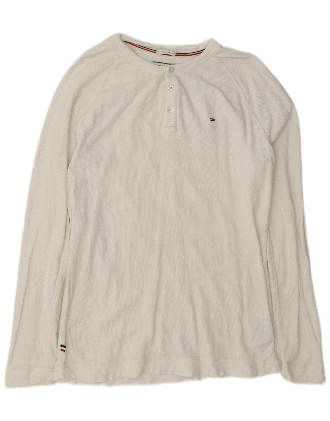 Tommy Hilfiger Herre Regular Top Langærmet Stor Hvid Bomuld