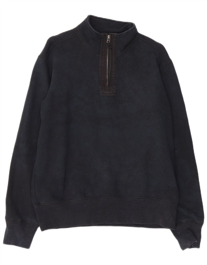 Eddie Bauer Dame Hættetrøje med lynlås-hals UK 14 Medium Navy Blue