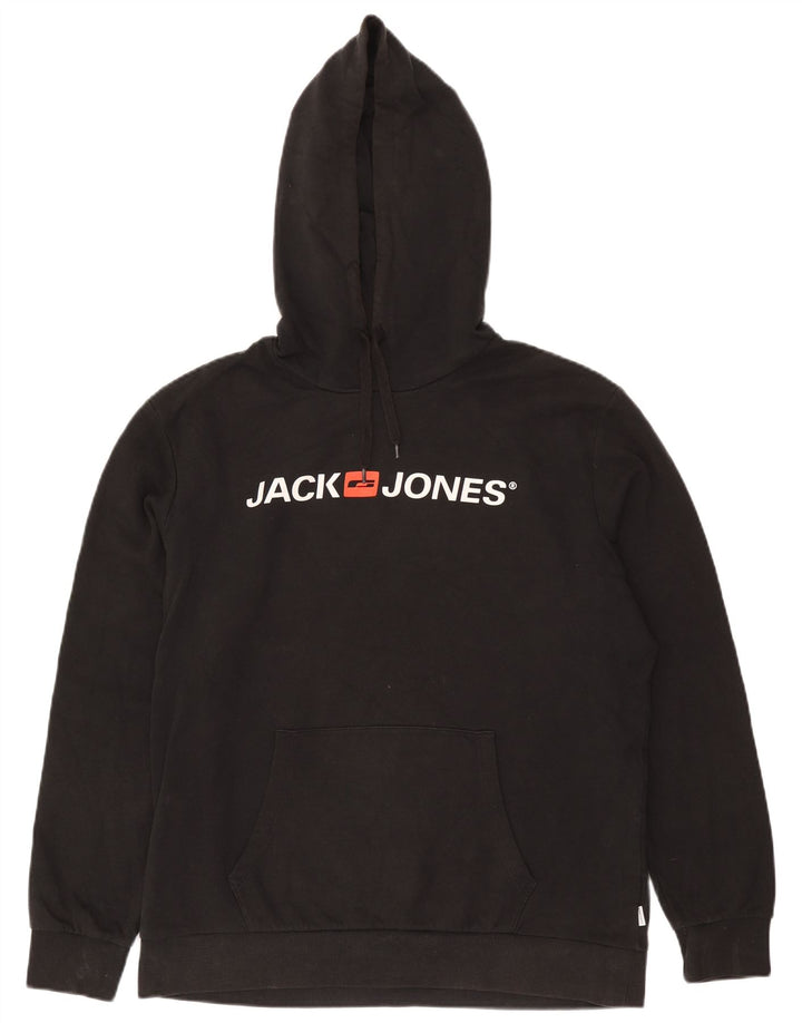 Jack & Jones Grafisk hættetrøje til mænd XL Sort