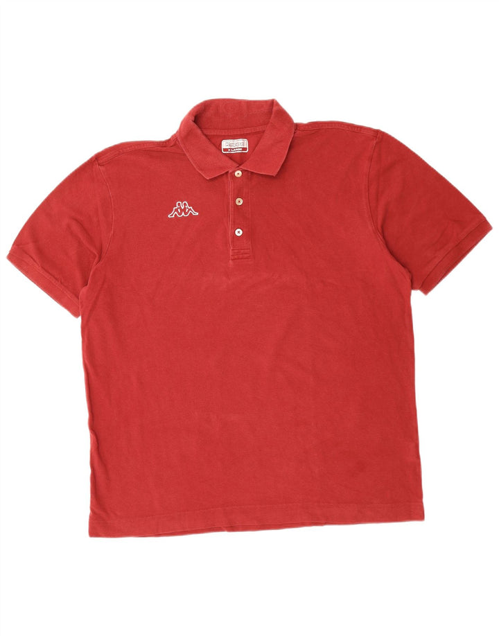 KAPPA Polo Shirt til mænd XL Rød Bomuld