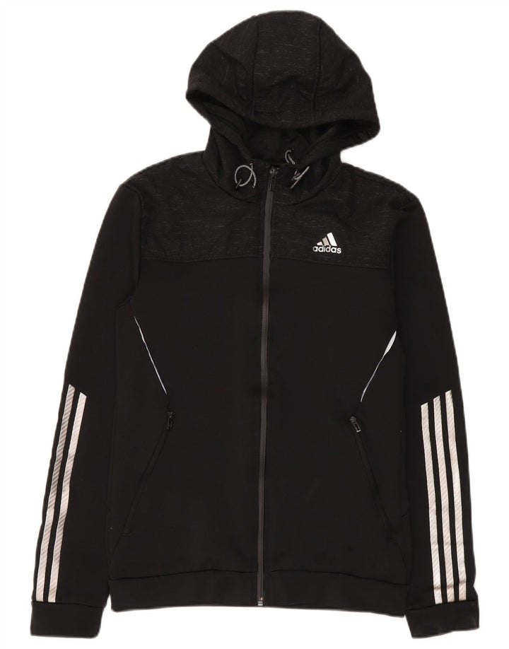 Adidas Hættetrøje med lynlås til mænd Lille sort polyester