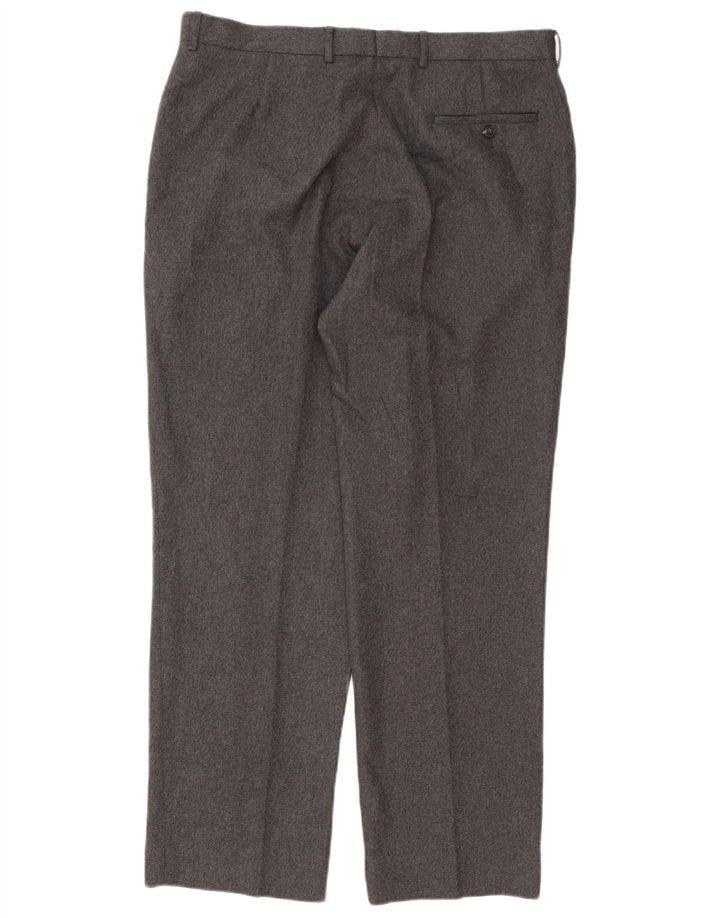 Marks & Spencer Straight Suit Bukser til mænd W36 L31 Grå polyester