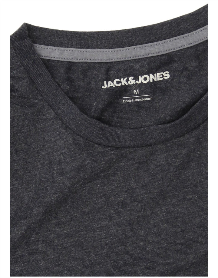 Jack & Jones Herre T-Shirt Top Medium Marineblå Bomuld