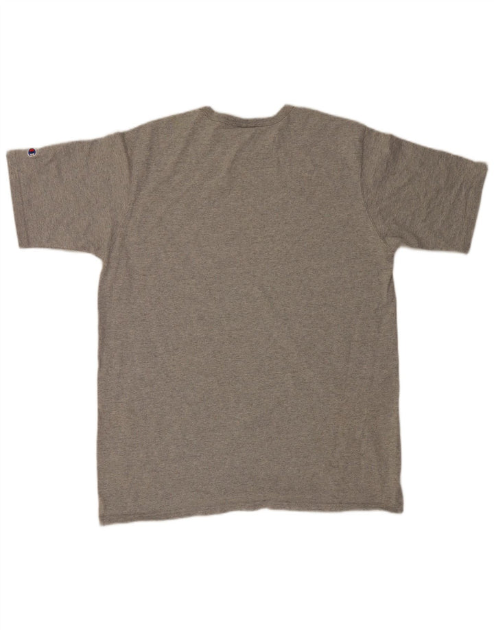Champion Herre T-Shirt Top XL Grå Flecked Bomuld
