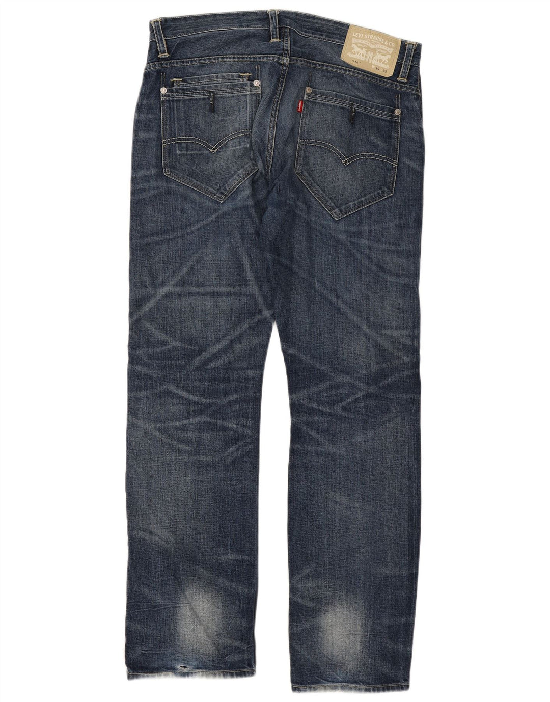 Levi's Herre 514 Straight Jeans W34 L32 Blå Bomuld