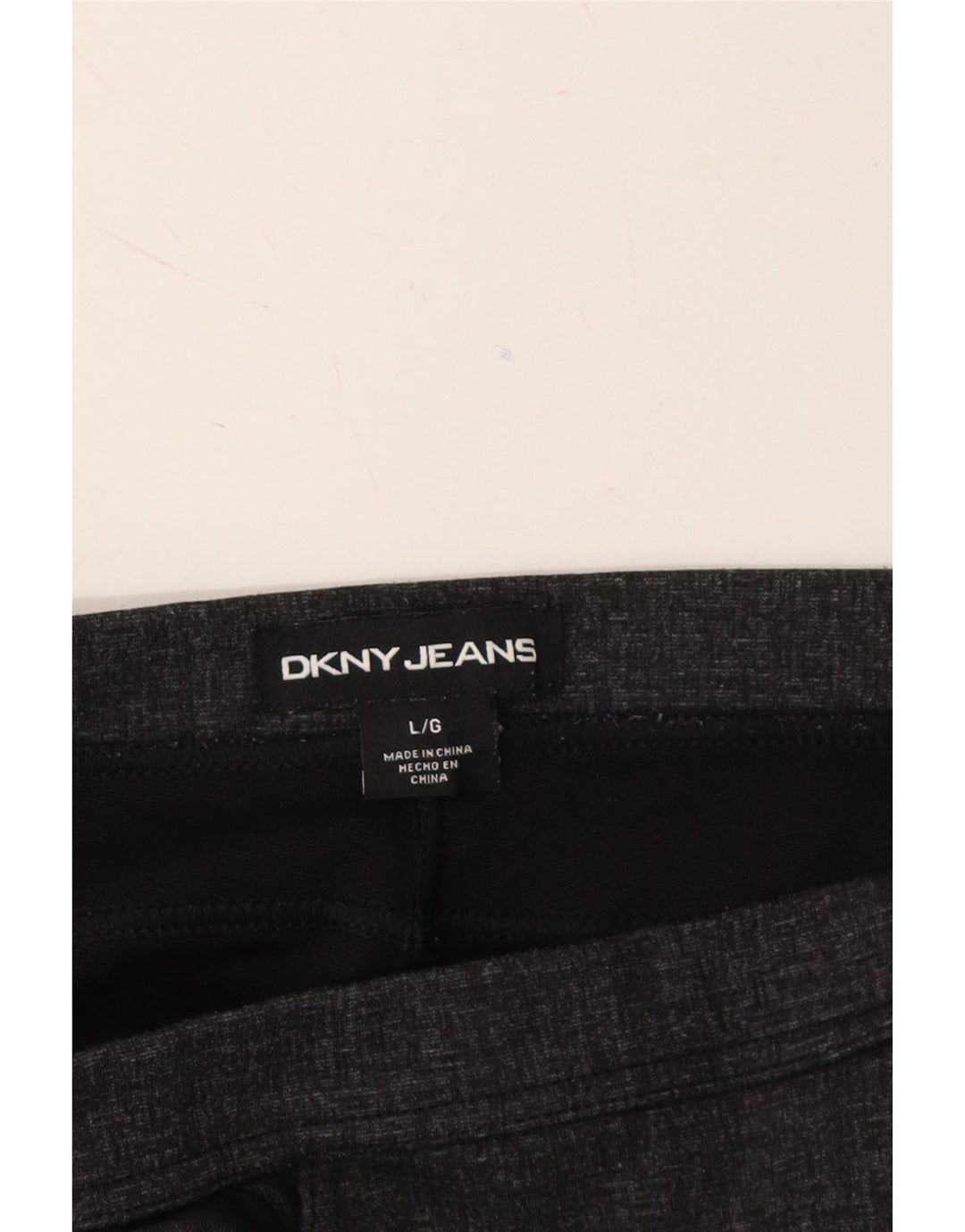 DKNY Womens Skinny Casual Trousers Large W34 L28 Grey Polyester Vintage Dkny and Second-Hand Dkny from Messina Hembry 