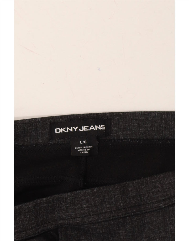 DKNY Womens Skinny Casual Trousers Large W34 L28 Grey Polyester Vintage Dkny and Second-Hand Dkny from Messina Hembry 