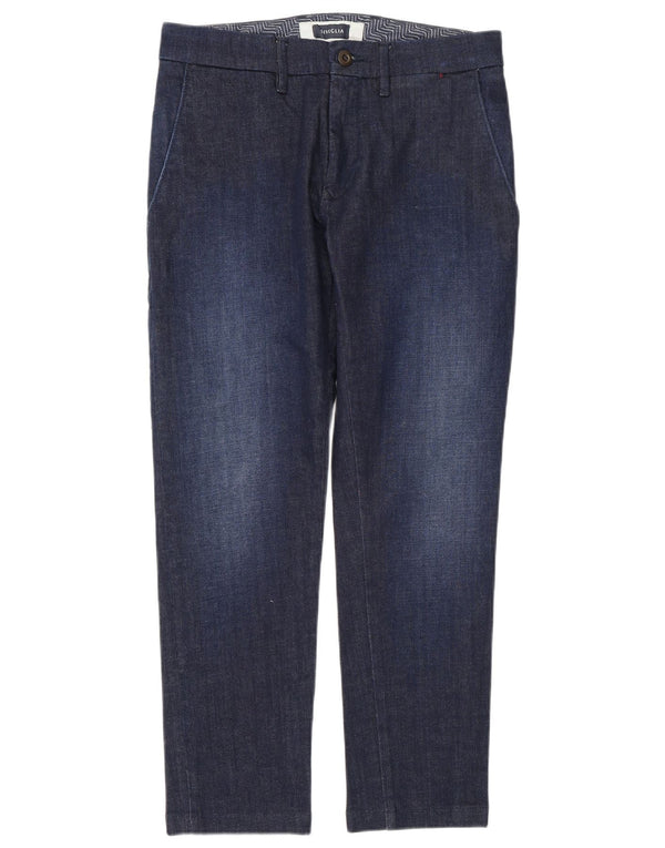 SIVIGLIA Womens Chino Trousers UK 16 Large W30 L28 Navy Blue Cotton