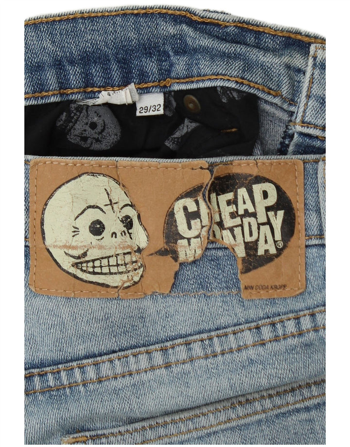 Billige Mandag Dame Skinny Jeans W29 L32 Blå