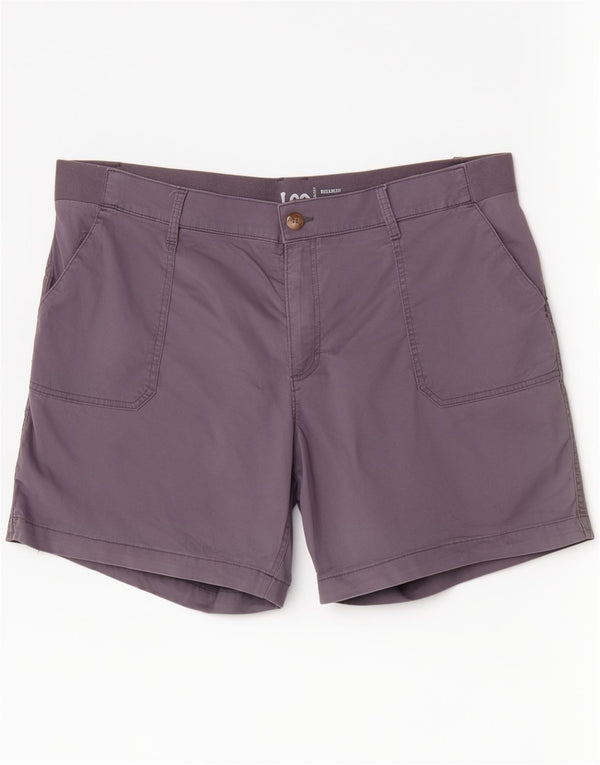 Lee kvinders mellemhøje Regular Fit bermudashorts US 20 3XL W40 Grå bomuld